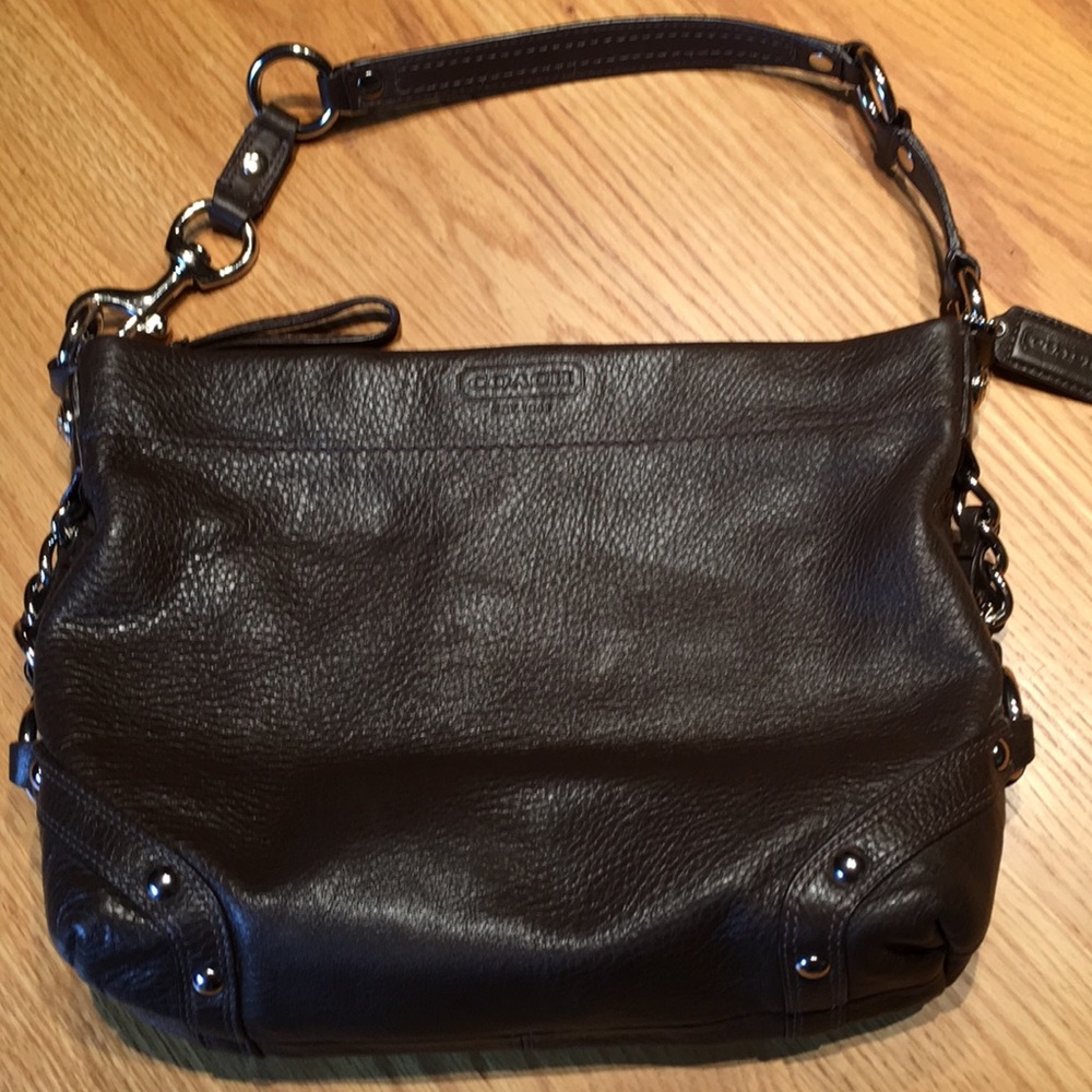 Coach brown leather bag